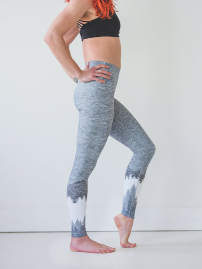 Ash Grey Mountain Yoga Pants Side
