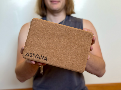 Asivana EcoBlock Cork Yoga Block Front Display Lifestyle
