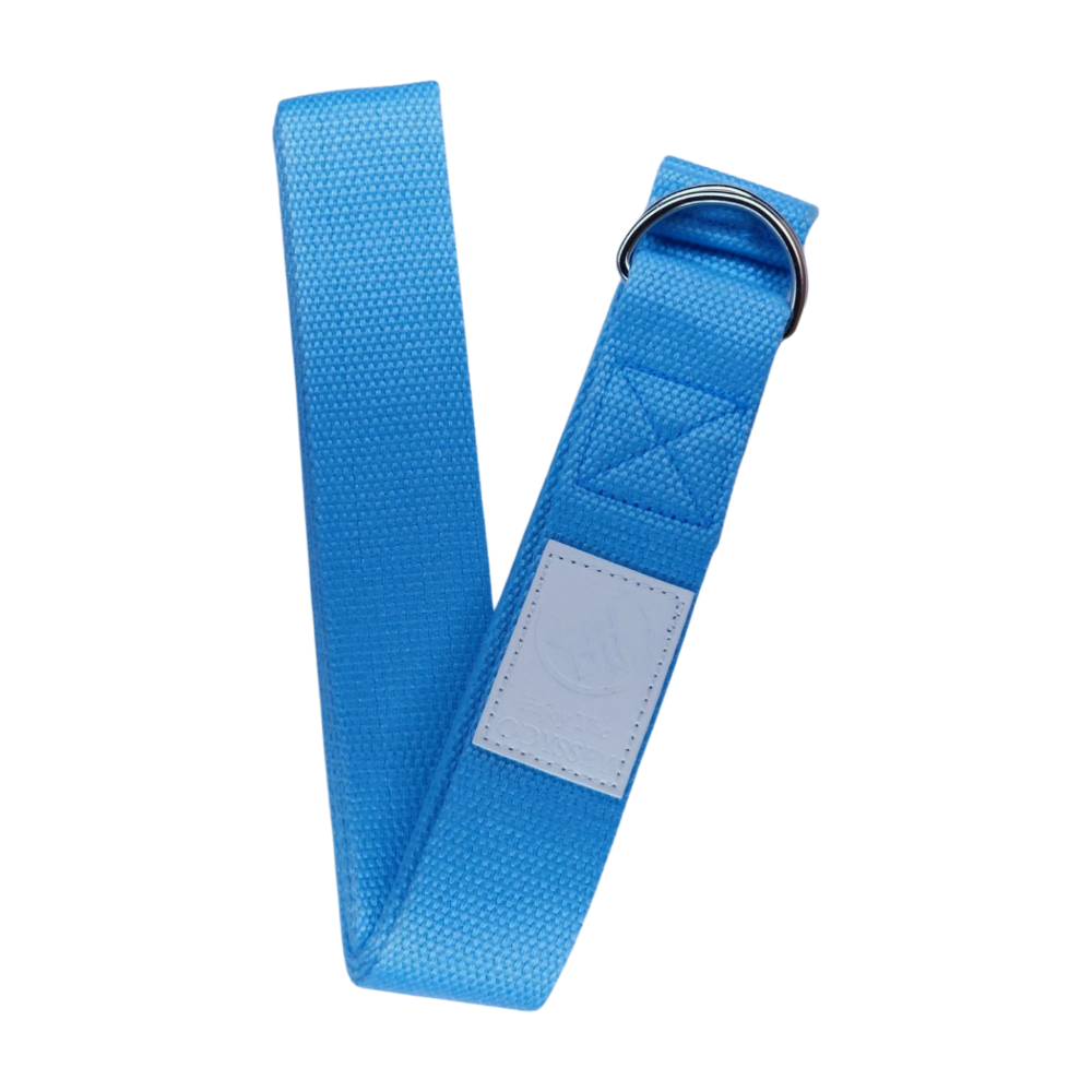 Asivana Odyssey Yoga Strap 8ft Turquoise Yoga Belt