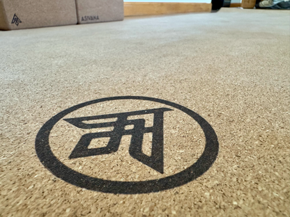The Flux Cork Yoga mat logo