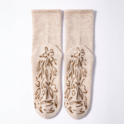 Beige Yoga Socks – Organic Cotton (2 pairs)