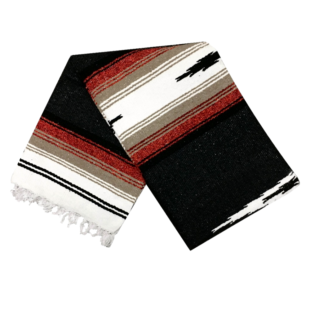 Black Diamond Baja Yoga Blanket Angle Fold White Tassel