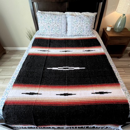Black Diamond Baja Yoga Blanket On Bed