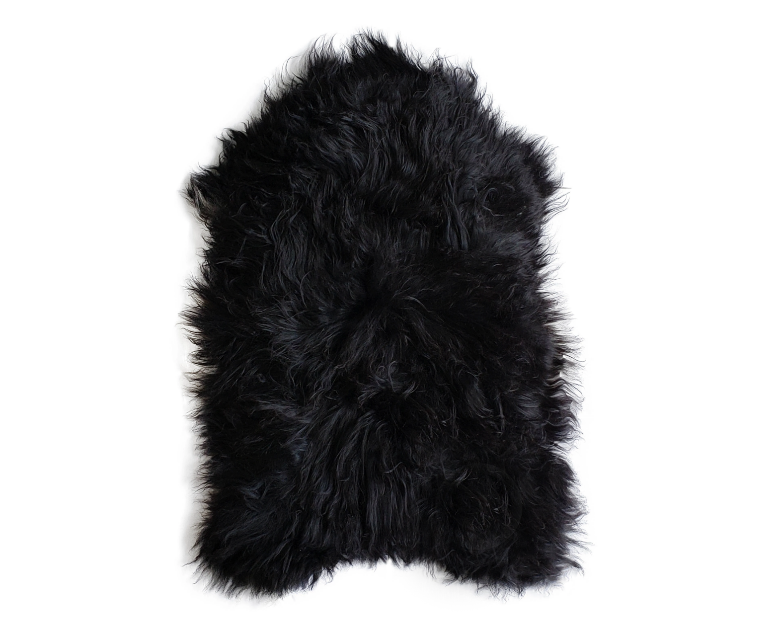 Black Icelandic Sheepskin Meditation Rug