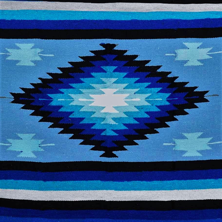 Blue Shades Diamond Yoga Blanket Details