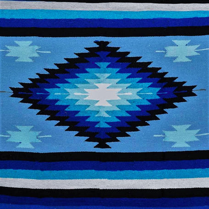 Blue Shades Diamond Yoga Blanket Details