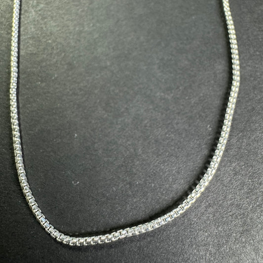 92.5% Sterling Silver Round Box Chain 1.5mm