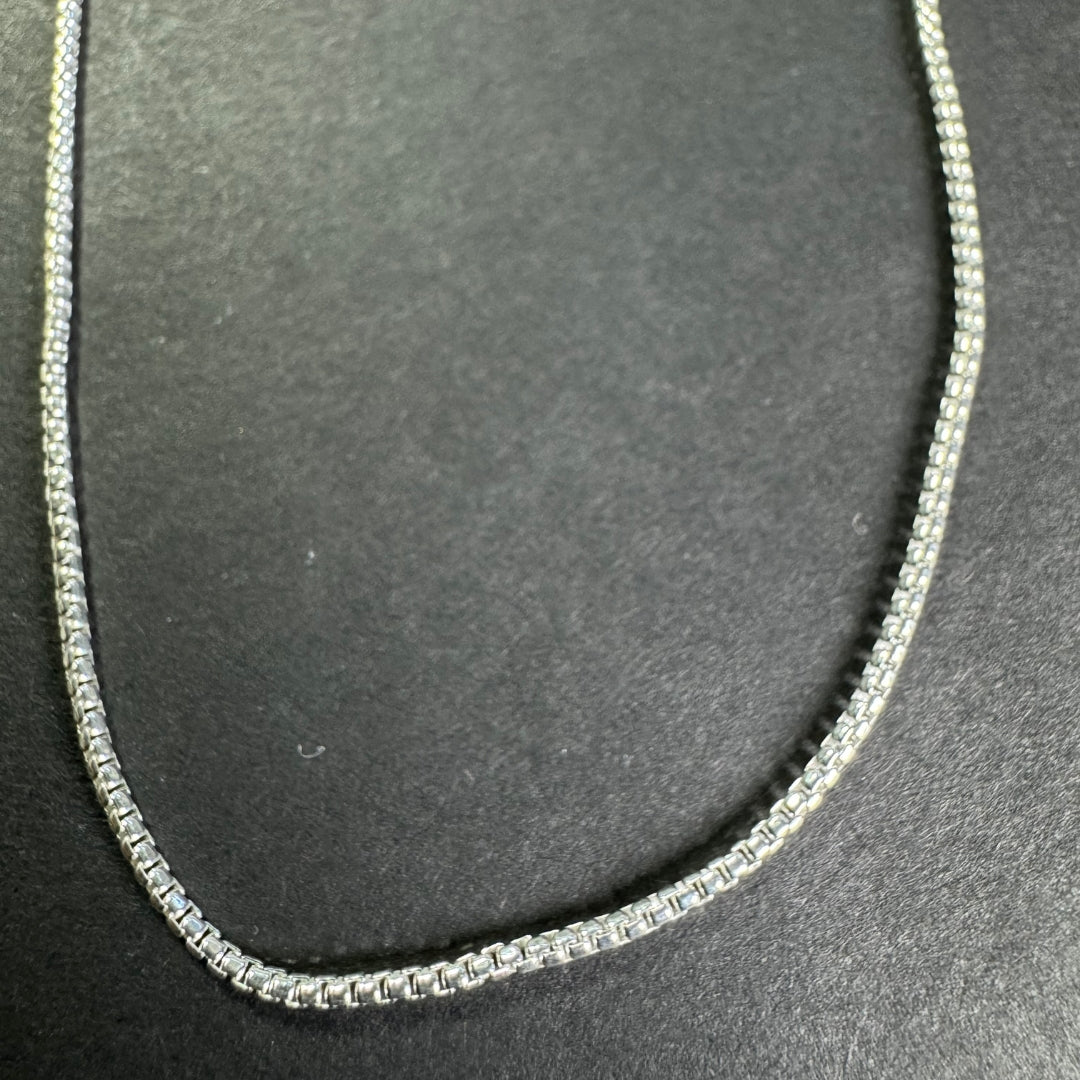 Sterling Silver Round Box Chain 1.5mm