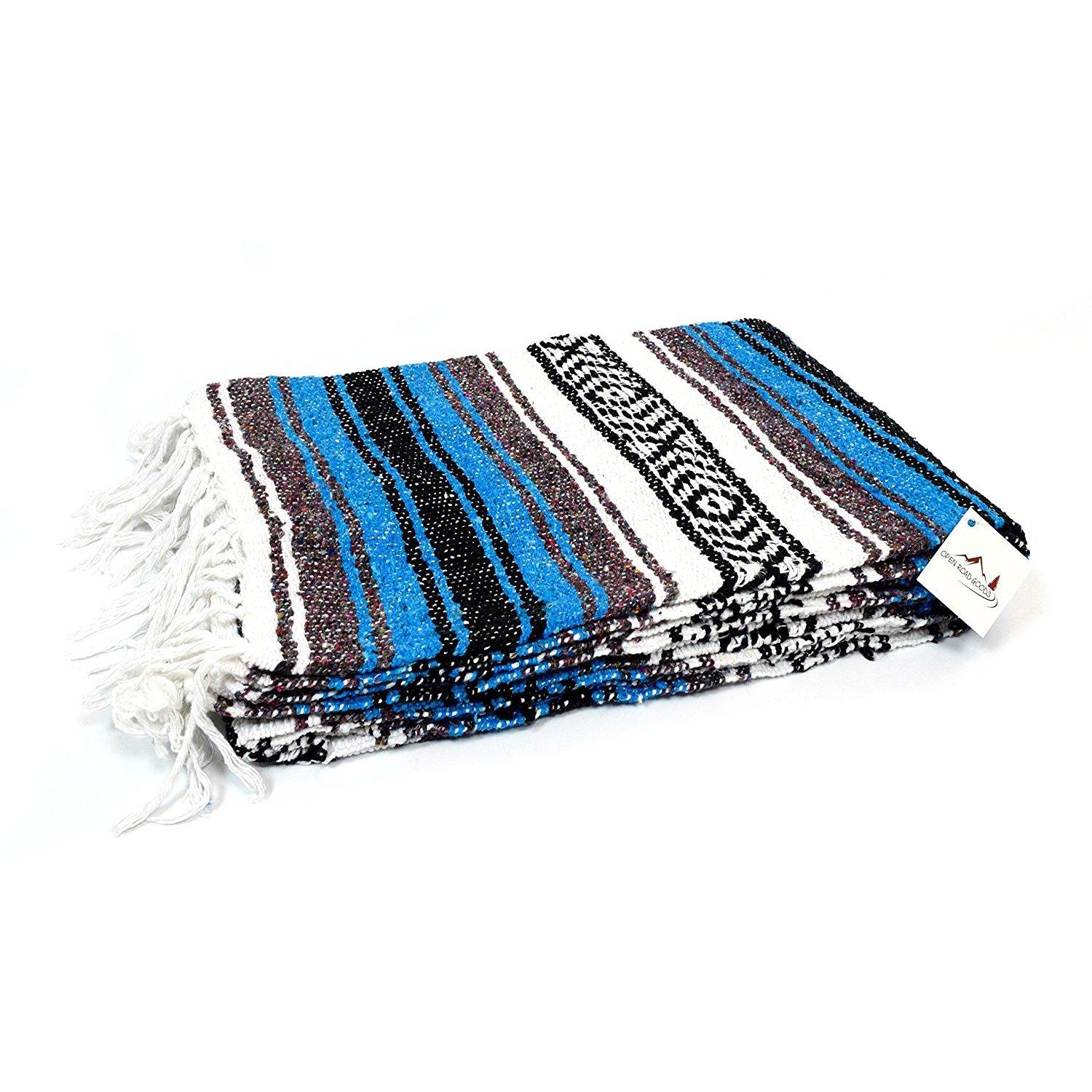 Bright Blue Falsa Yoga Blanket
