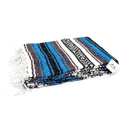 Bright Blue Falsa Yoga Blanket