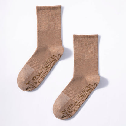 Brown Yoga Socks – Organic Cotton (1 pair)