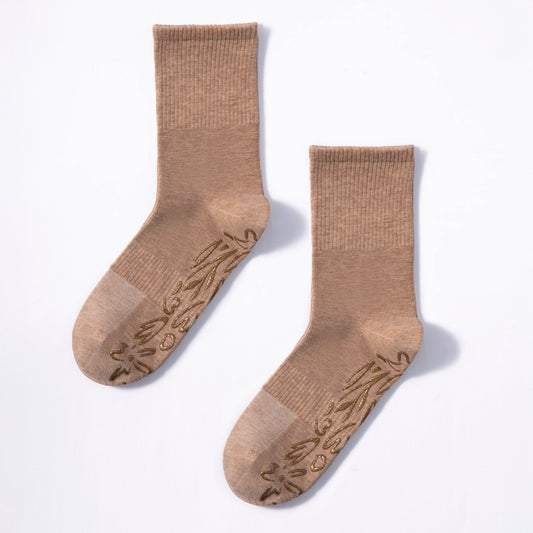 Brown Yoga Socks – Organic Cotton (1 pair)