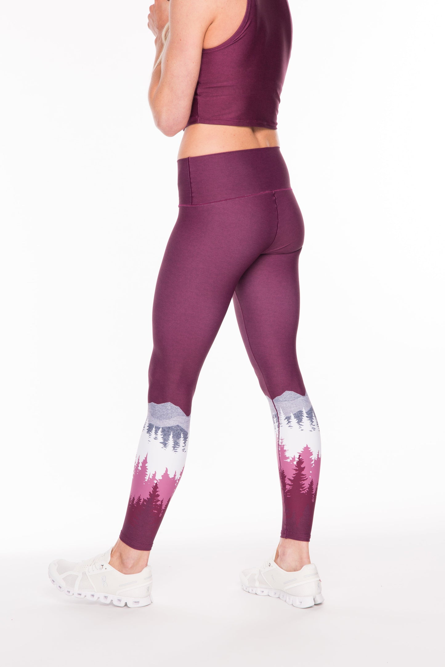 Burgundy Summit Yoga Pants Back Side