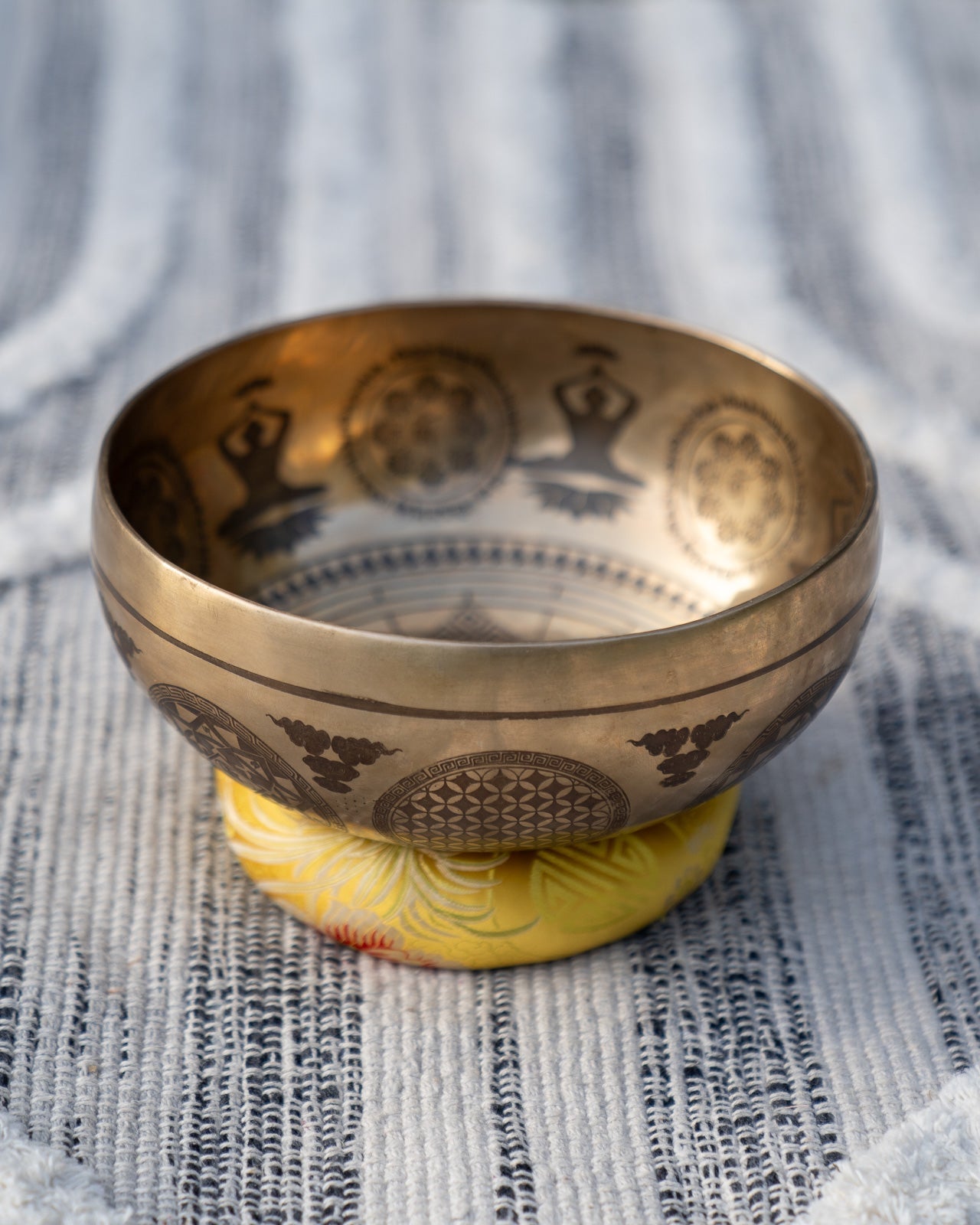 Chakra Carved Singing Bowl Set Solar Plexus