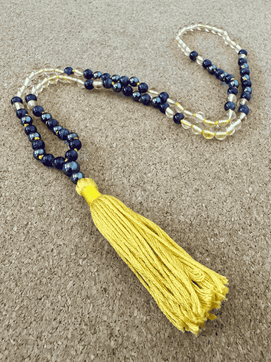 Dawnwatch - Citrine, Amethyst, & Hematite 6mm Handcrafted Mala