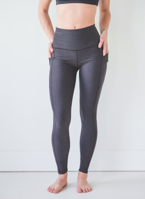 Coal Wander Pocket Yoga Pants Front