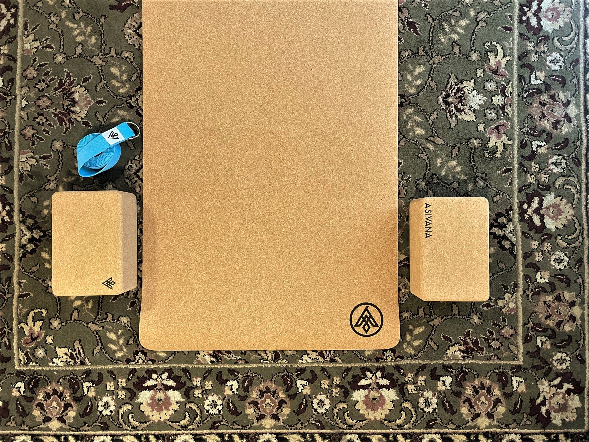Spri Yoga Starter Kit for Beginners with Sticky Mat, yoga block, 6' strap  poster