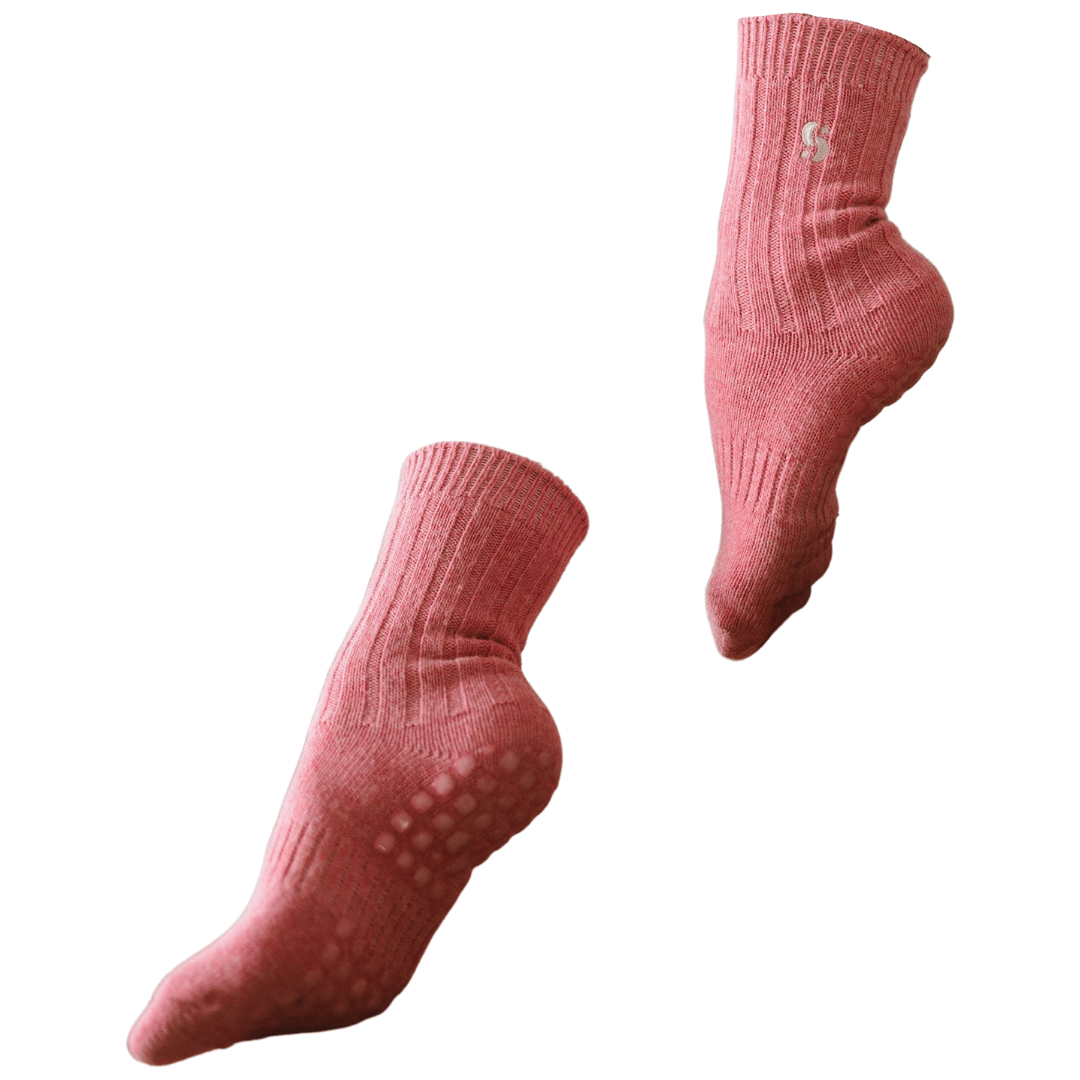 Coral Yoga Socks - Merino Wool (1 pair)