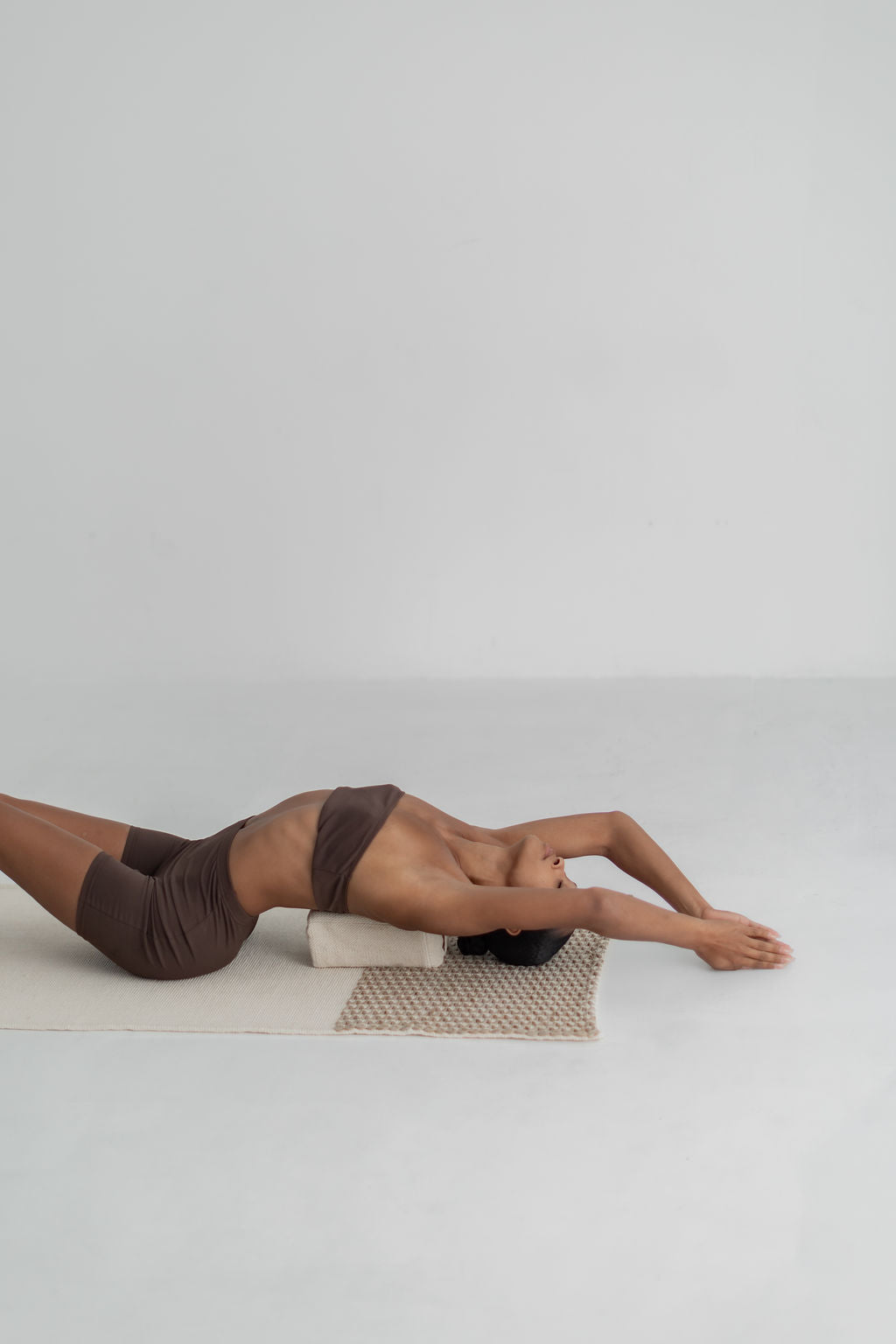 Cotton Cover and Cork Filled Yoga Block Fish Pose