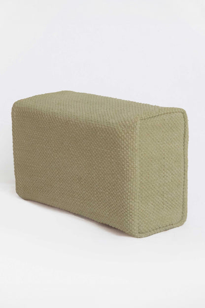 Cotton Cover and Cork Filled Yoga Block Jade