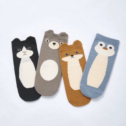 Critter Crew - Baby & Toddler Stay-On Non-Slip Socks (4-Pack)