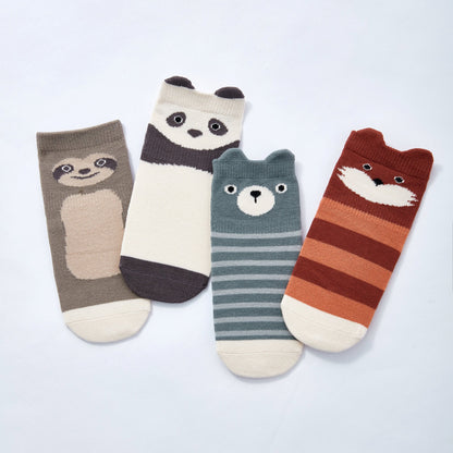 Critter Crew II - Baby & Toddler Stay-On Non-Slip Socks (4-Pack)