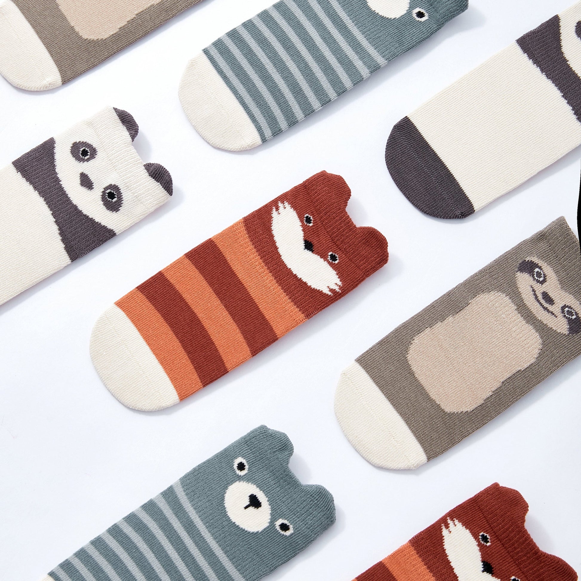 Critter Crew II - Baby & Toddler Stay-On Non-Slip Socks (4-Pack) Displayed