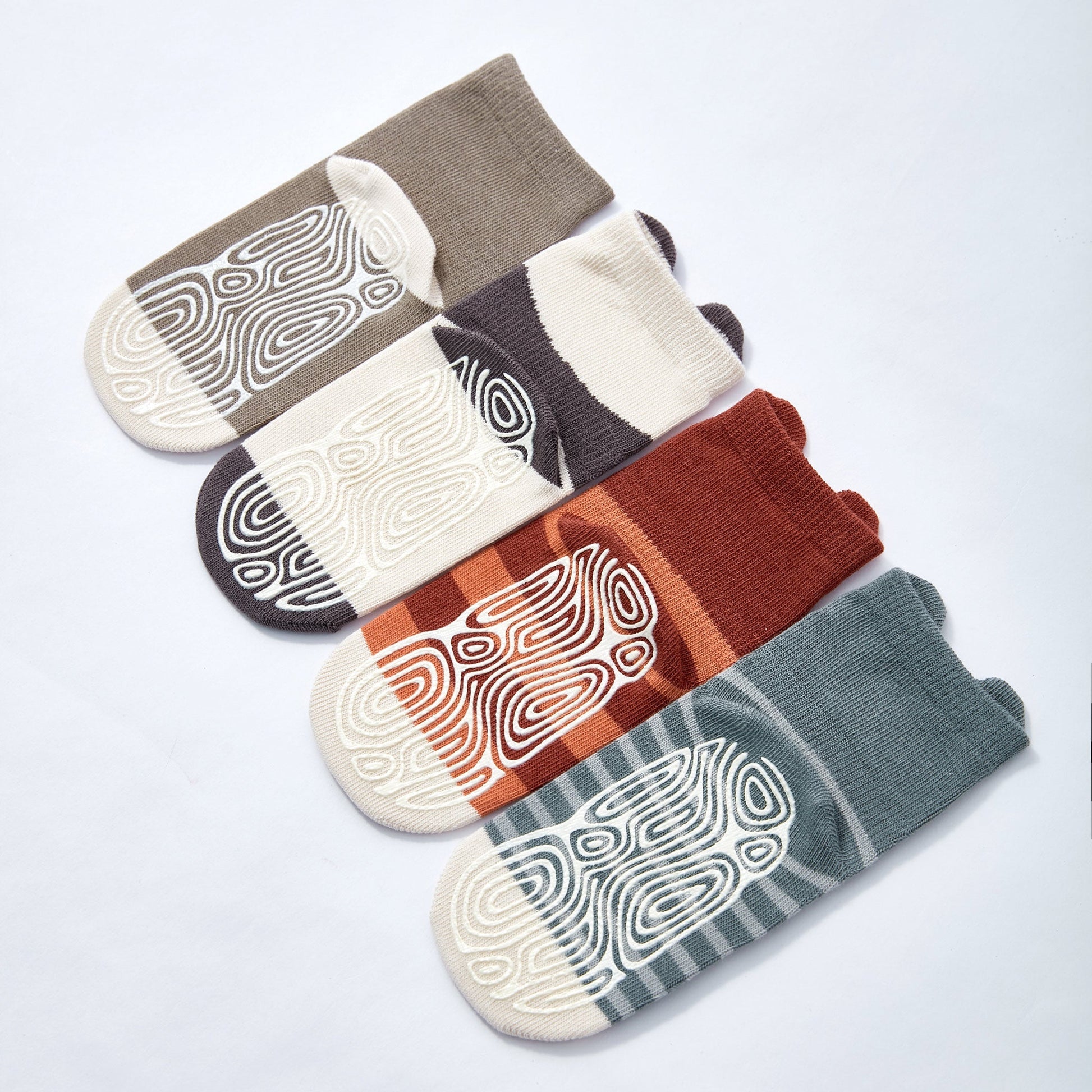 Critter Crew II - Baby & Toddler Stay-On Non-Slip Socks (4-Pack) Folded