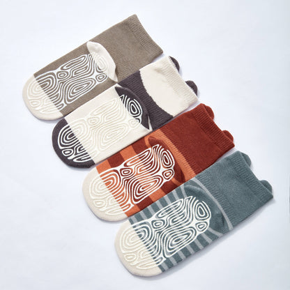 Critter Crew II - Baby & Toddler Stay-On Non-Slip Socks (4-Pack) Folded