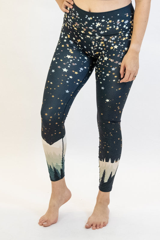 New Years Mountain Yoga Pants