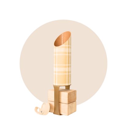 Dad Plaid Yoga Mat Storage Tube Dijon Gold