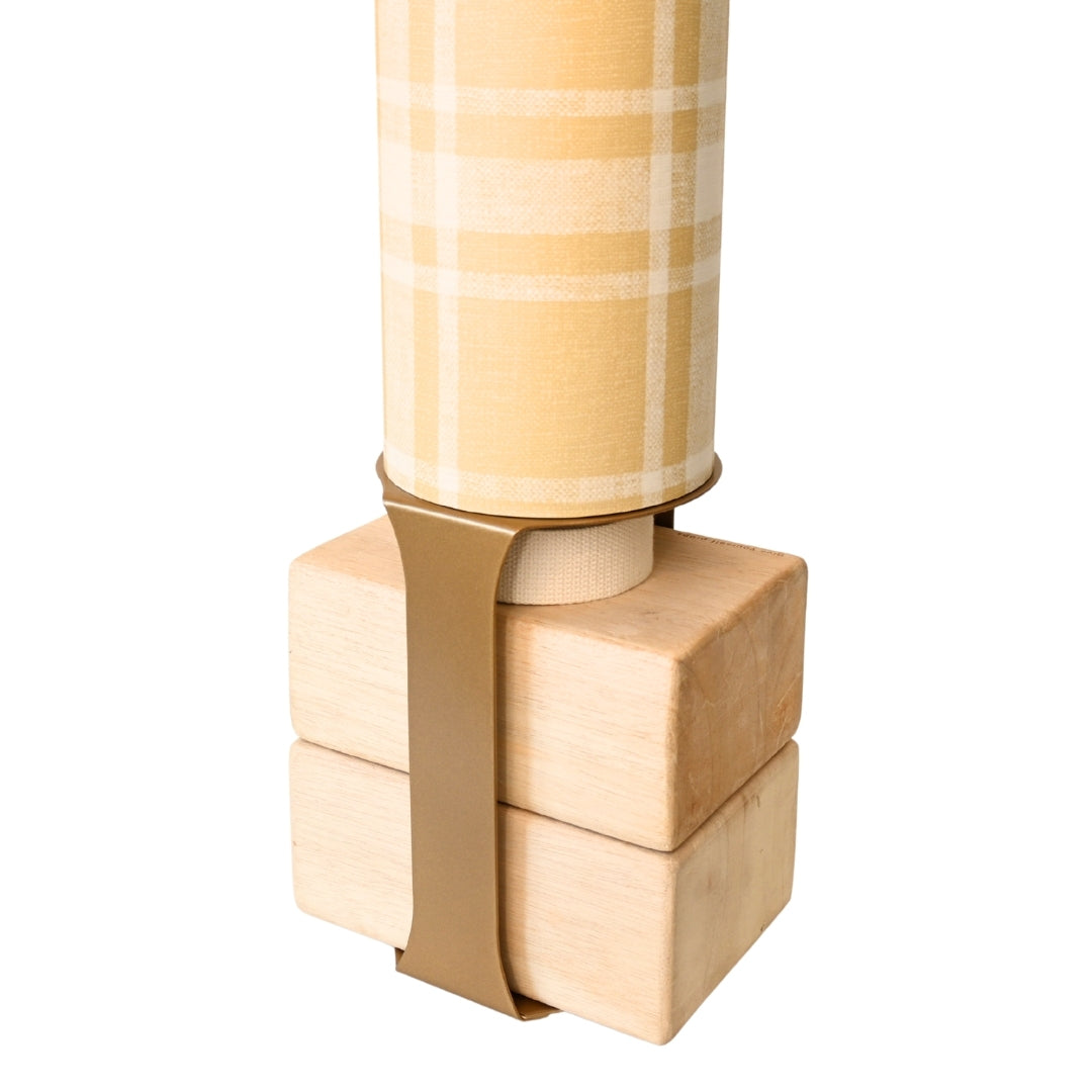 Dad Plaid Yoga Mat Storage Tube Gold Stand Dijon Tube
