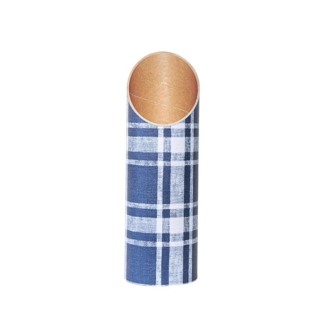 Dad Plaid Yoga Mat Storage Tube Navy