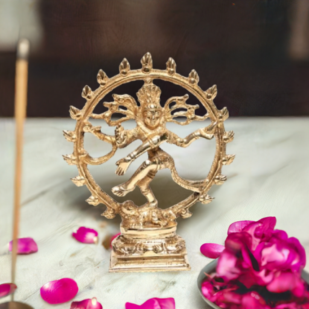 Dancing God Shiva (Natraj) Brass on Altar