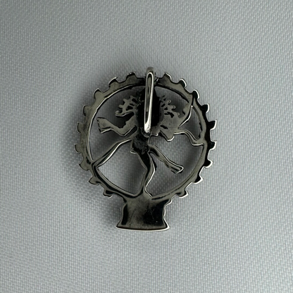 Nataraj Dancing Shiva Sterling Silver Pendant Back
