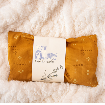 Deco Stitch Weighted Eye Pillow Golden