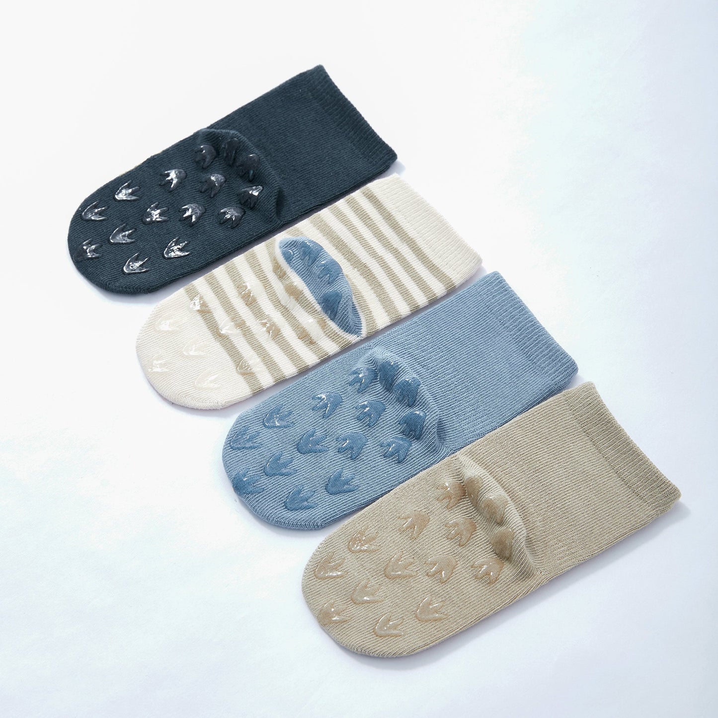 Dinosaur - Baby & Toddler Stay-On Non-Slip Socks (4-Pack) Colors