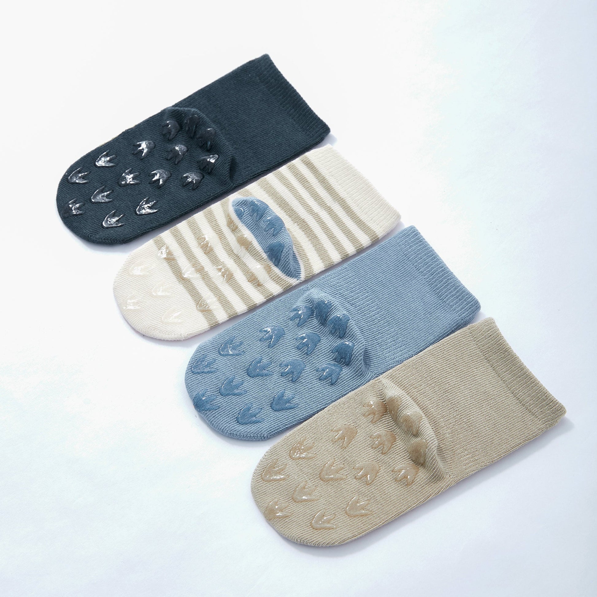 Dinosaur - Baby & Toddler Stay-On Non-Slip Socks (4-Pack) Colors
