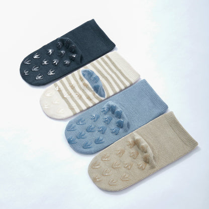 Dinosaur - Baby & Toddler Stay-On Non-Slip Socks (4-Pack) Colors