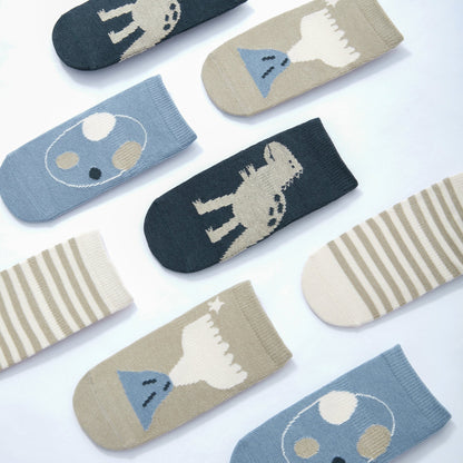Dinosaur - Baby & Toddler Stay-On Non-Slip Socks (4-Pack) Displayed