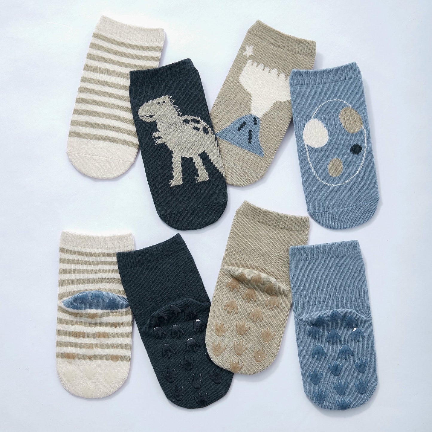 Dinosaur - Baby & Toddler Stay-On Non-Slip Socks (4-Pack)