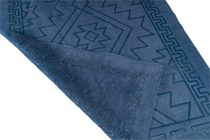 Double Grip Chamois Yoga Mat Towel Midnight Blue Sides