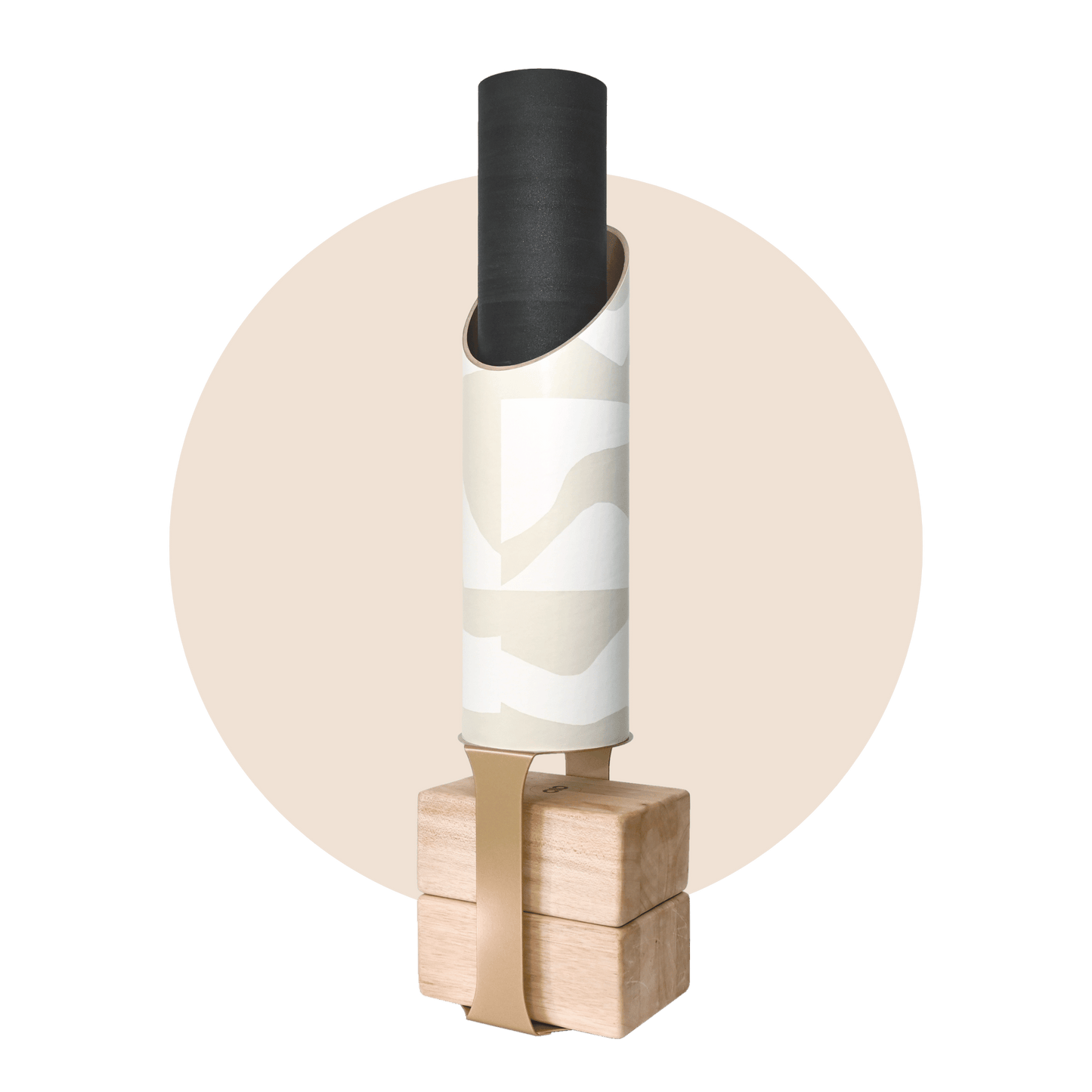 Figures Yoga Mat Storage Tube Bundle Gold Stand