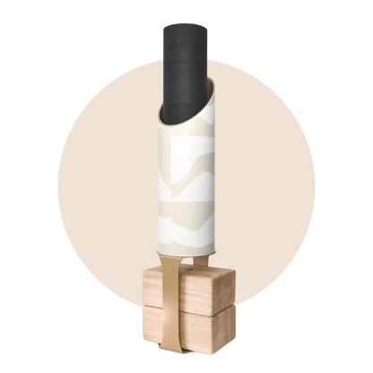 Figures Yoga Mat Storage Tube Bundle Gold Stand