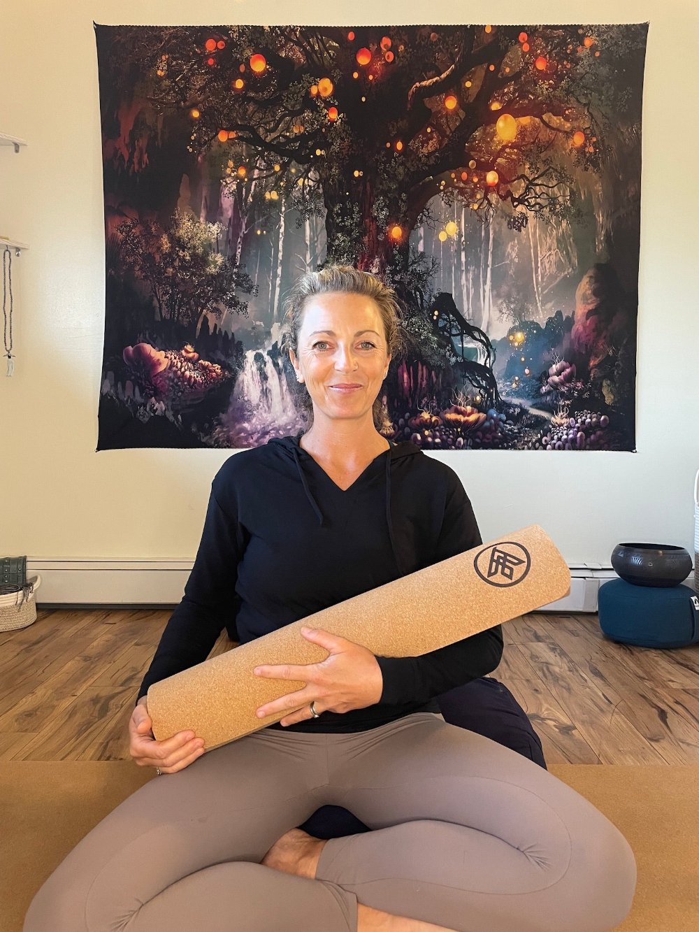 Flo 360 cork yoga mat shop