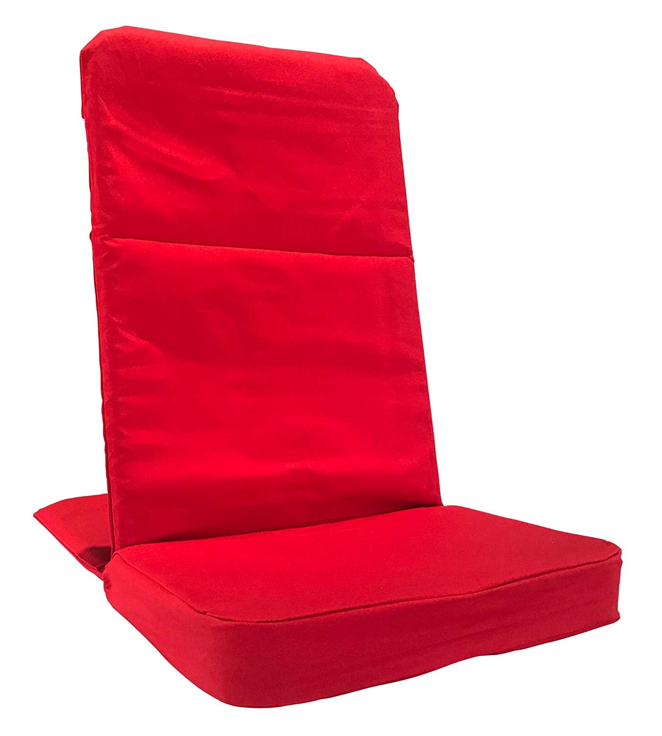 Folding Meditation Floor Chair with Back Rest Red