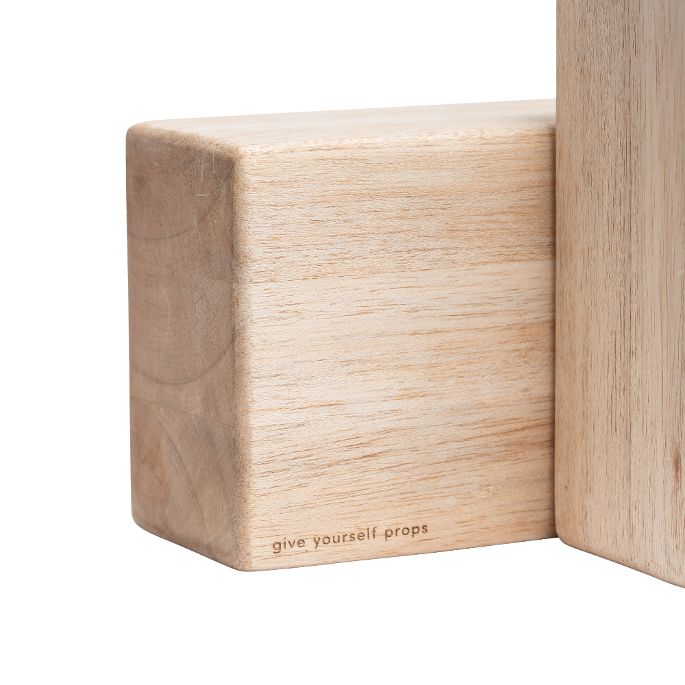 Yoga Block | Balsa Wood + Beeswax 2 Blocks Up Close