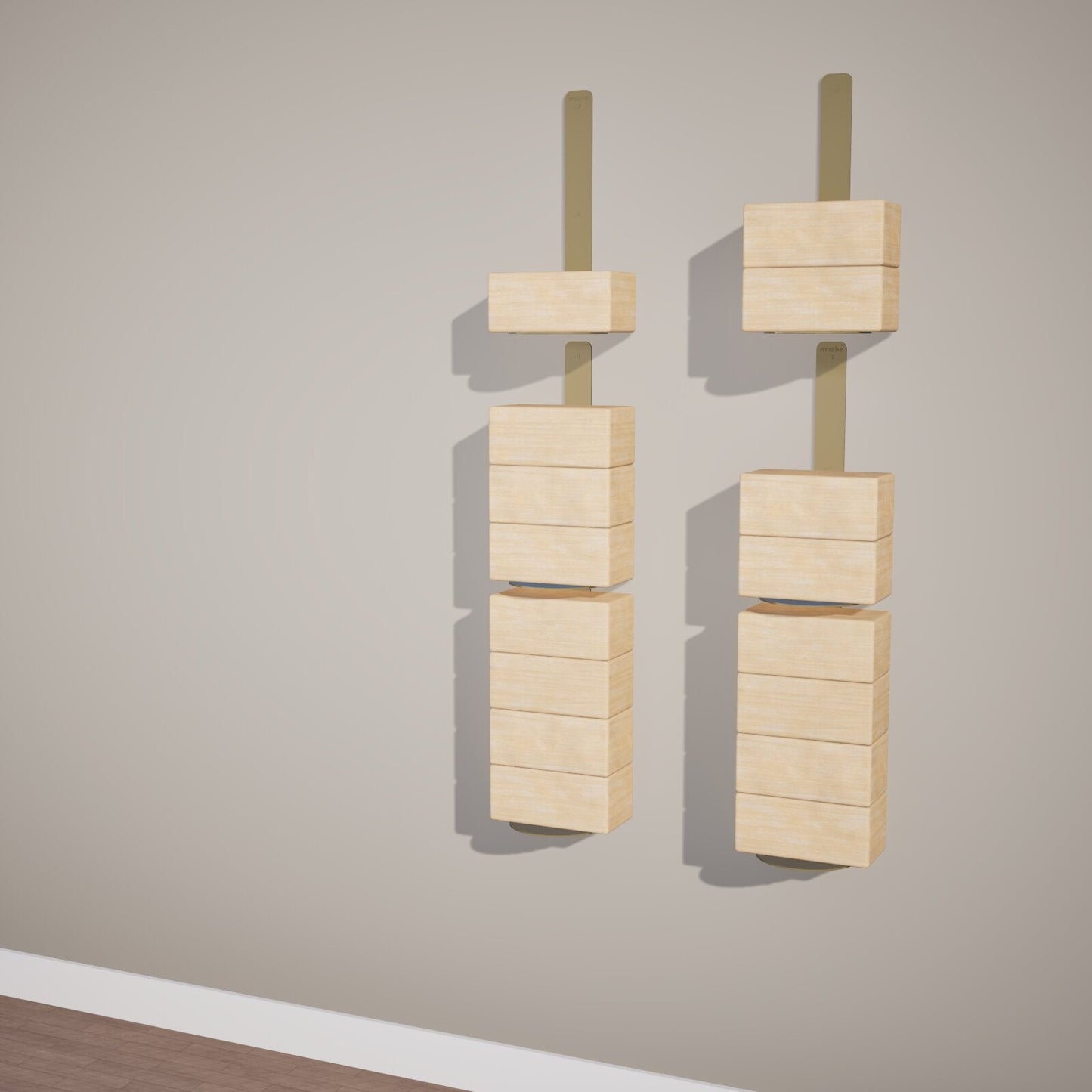 Yoke Yoga Block Wall Bracket | Gold