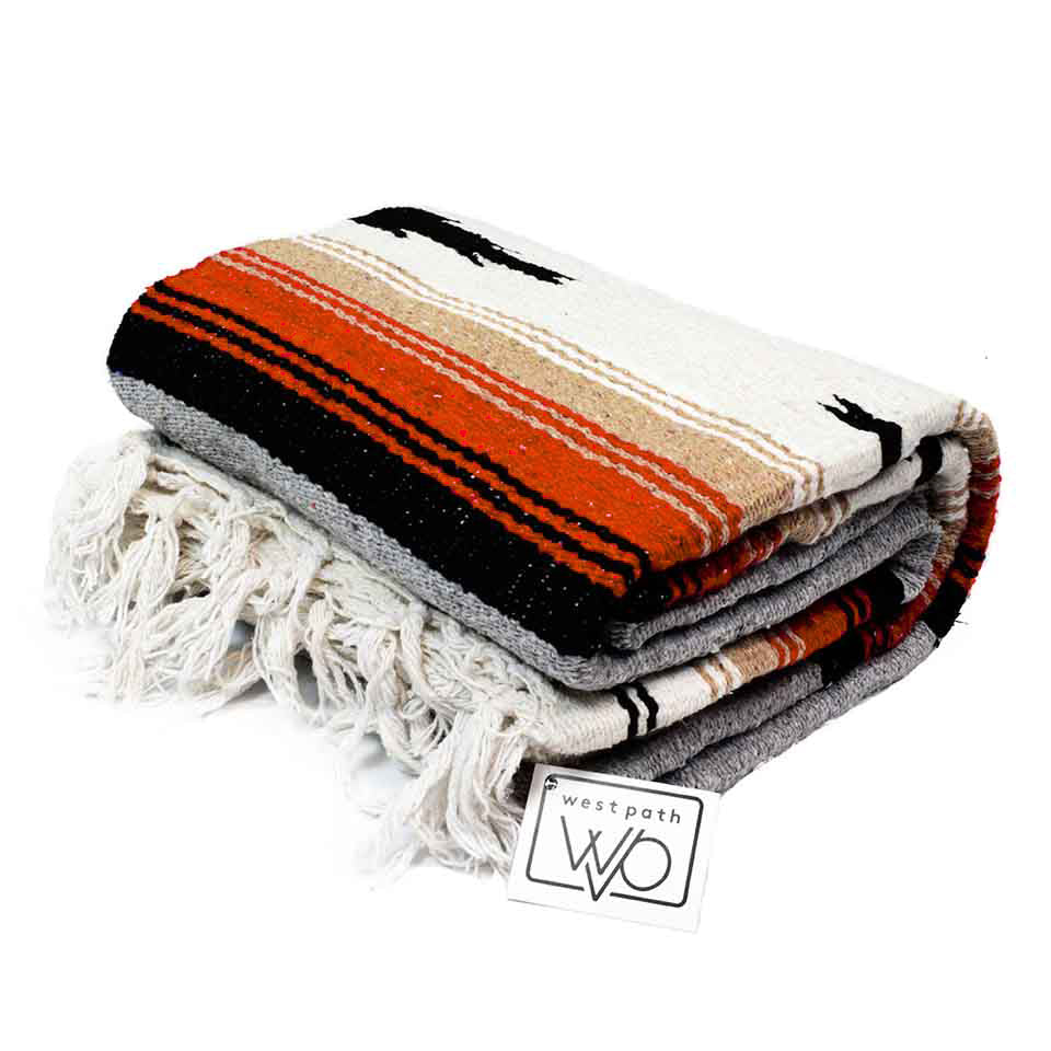 Grey Baja Diamond Yoga Blanket