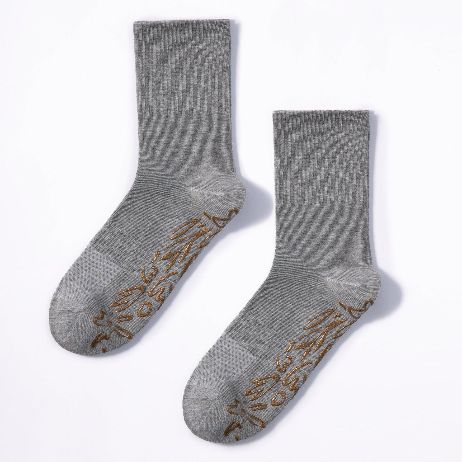 Grey Yoga Socks – Organic Cotton (1 pair)